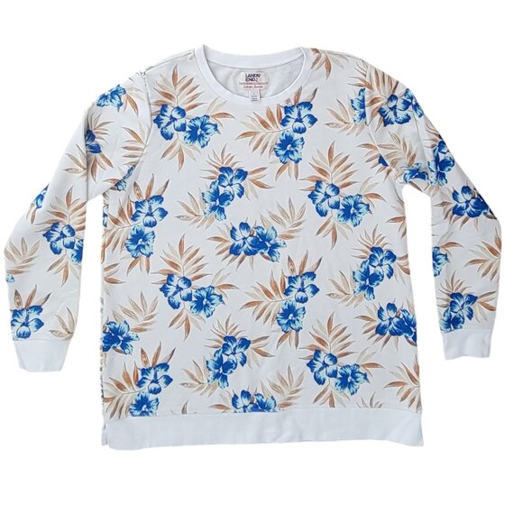 Lands' End Serious Sweats Crewneck Oversized Sweatshirt Tunic Sz L (14-16) - Picture 5 of 11